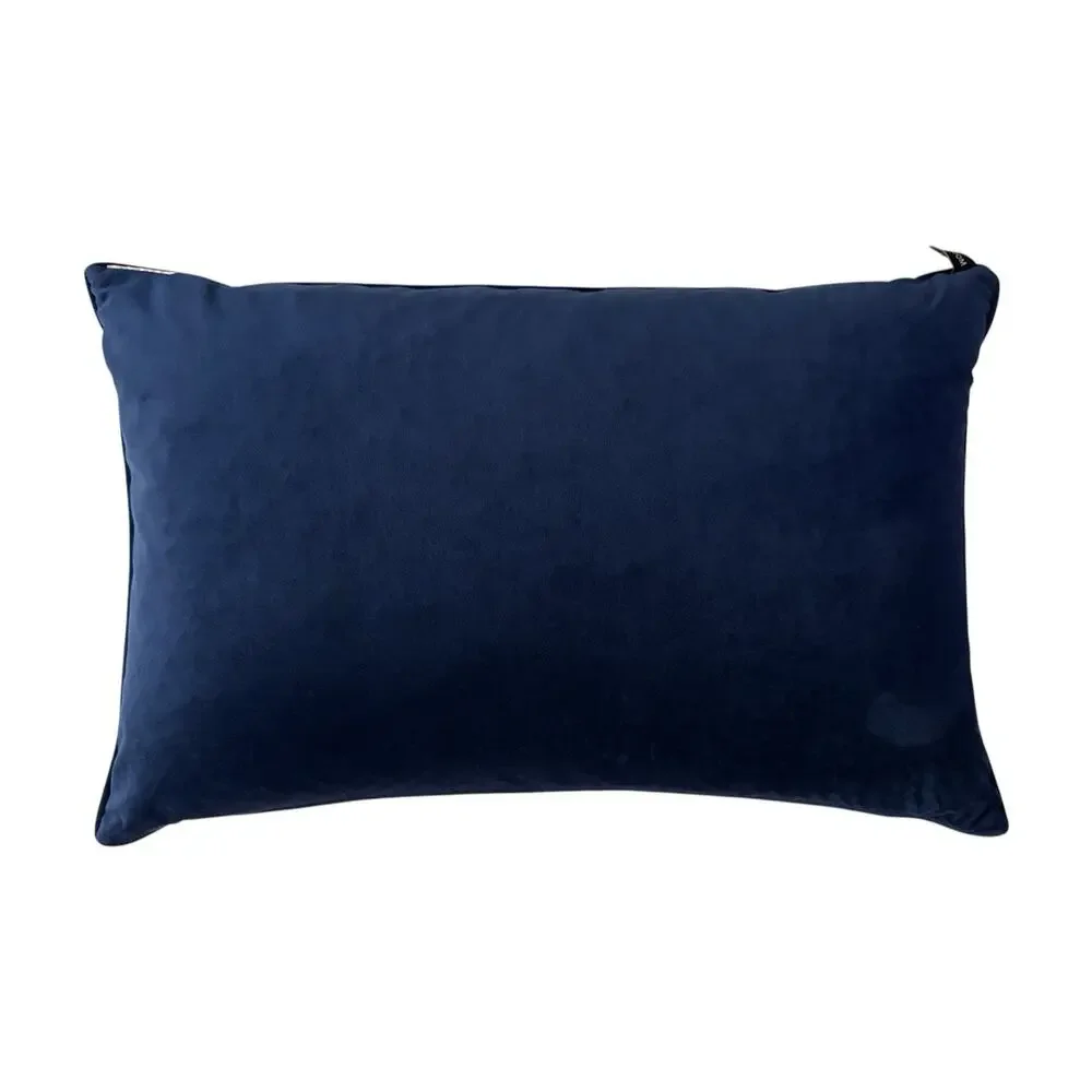 Rodeo Home Luxury Throw Pillow Rectangular Blue Silver Feather Filled 22”x14”